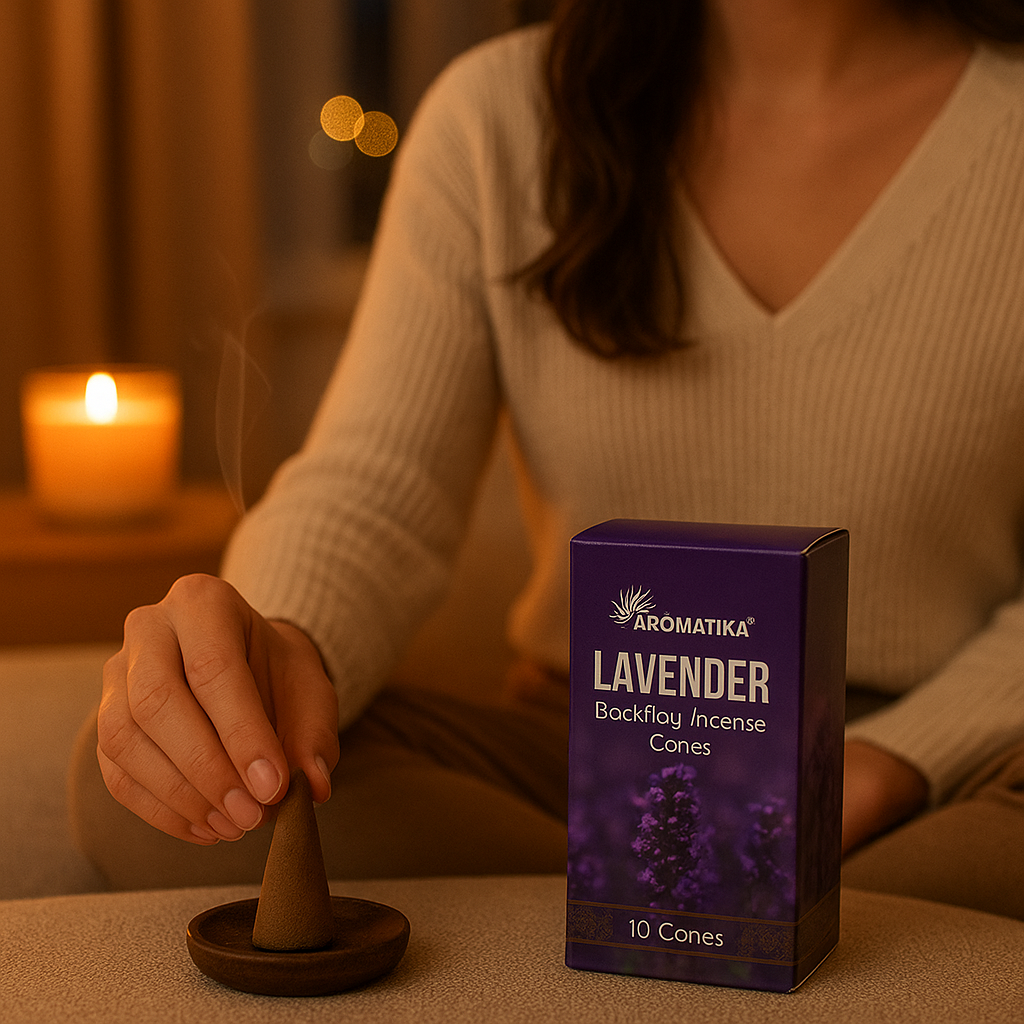 10 Conuri Aromatika Backflow Incense – Lavender