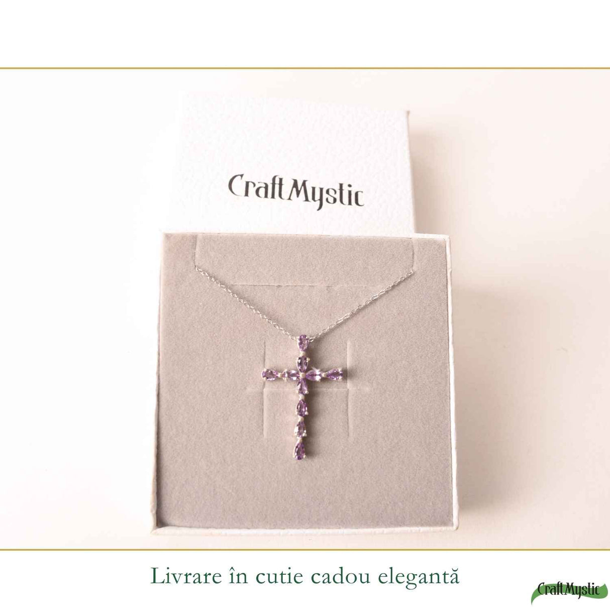 925 Silver Necklace with Faceted Teardrop Natural Amethyst – Symbol of Calm and Clarity