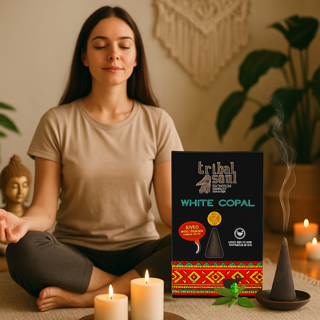 10 conuri Tribal Soul Backflow Incense – White Copal