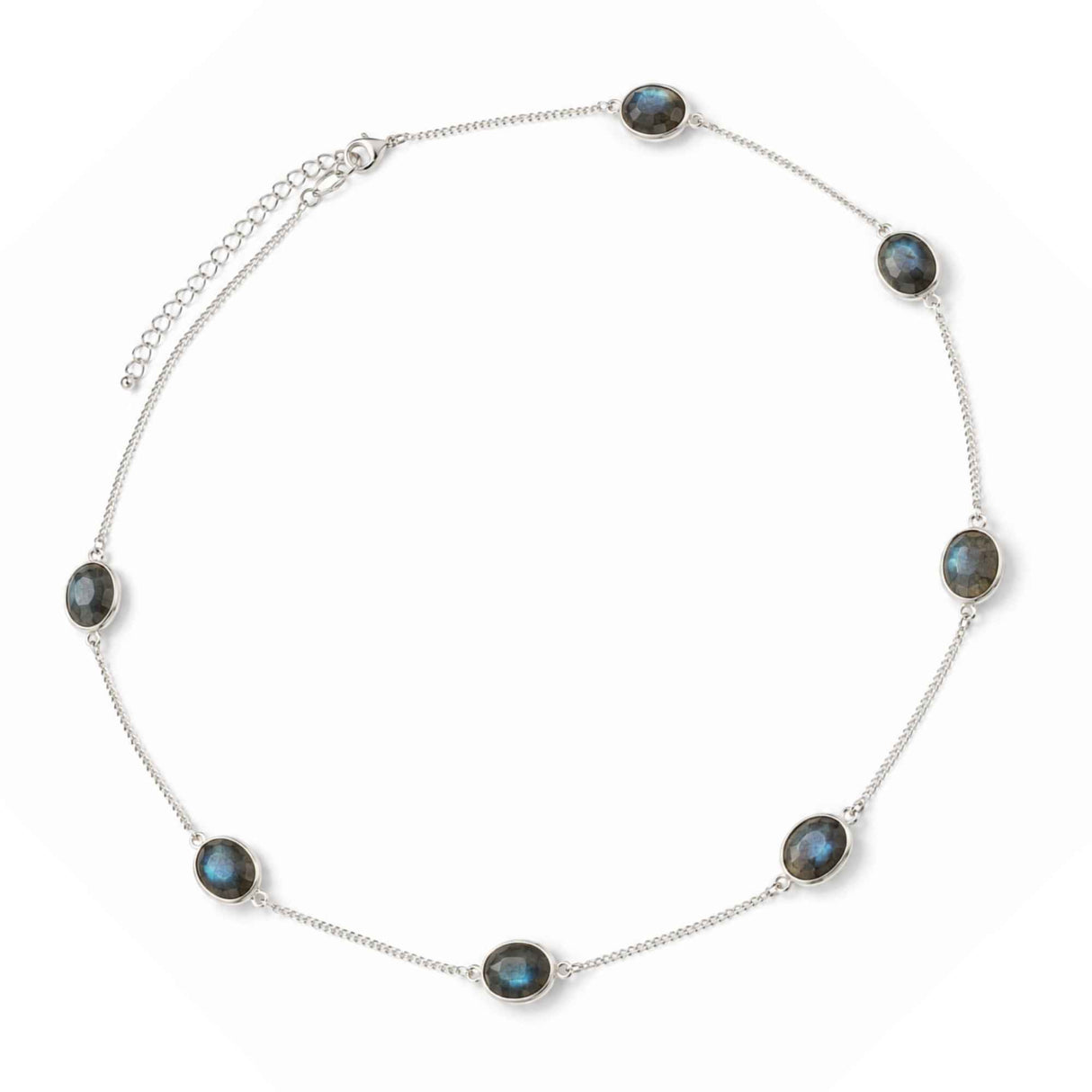 925 Sterling Silver Necklace with Sun and Moon Labradorite – Balance and Intuition