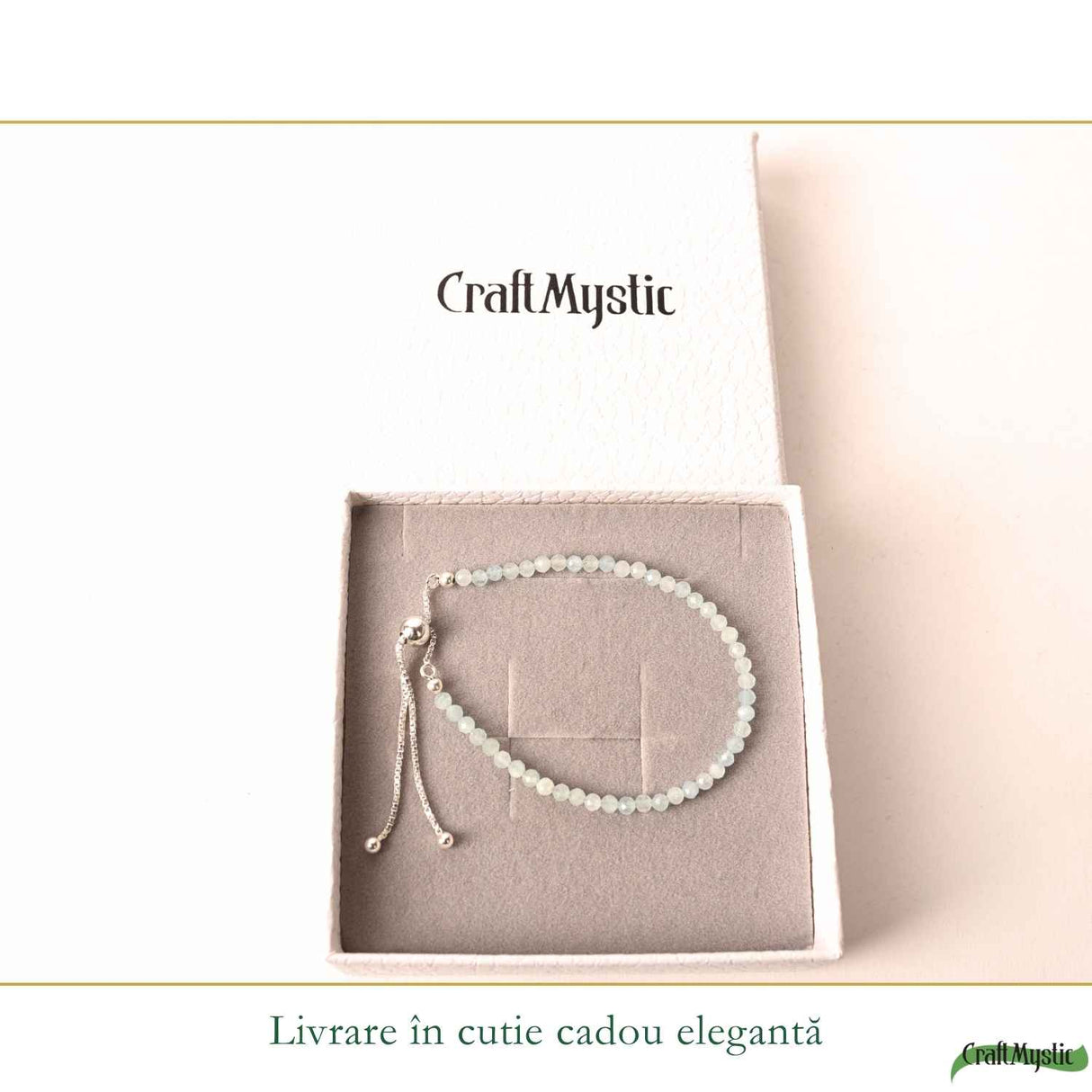 Bratara Argint 925 cu Acvamarin Fatetat Natural 3 mm – Calm si Claritate Interioara