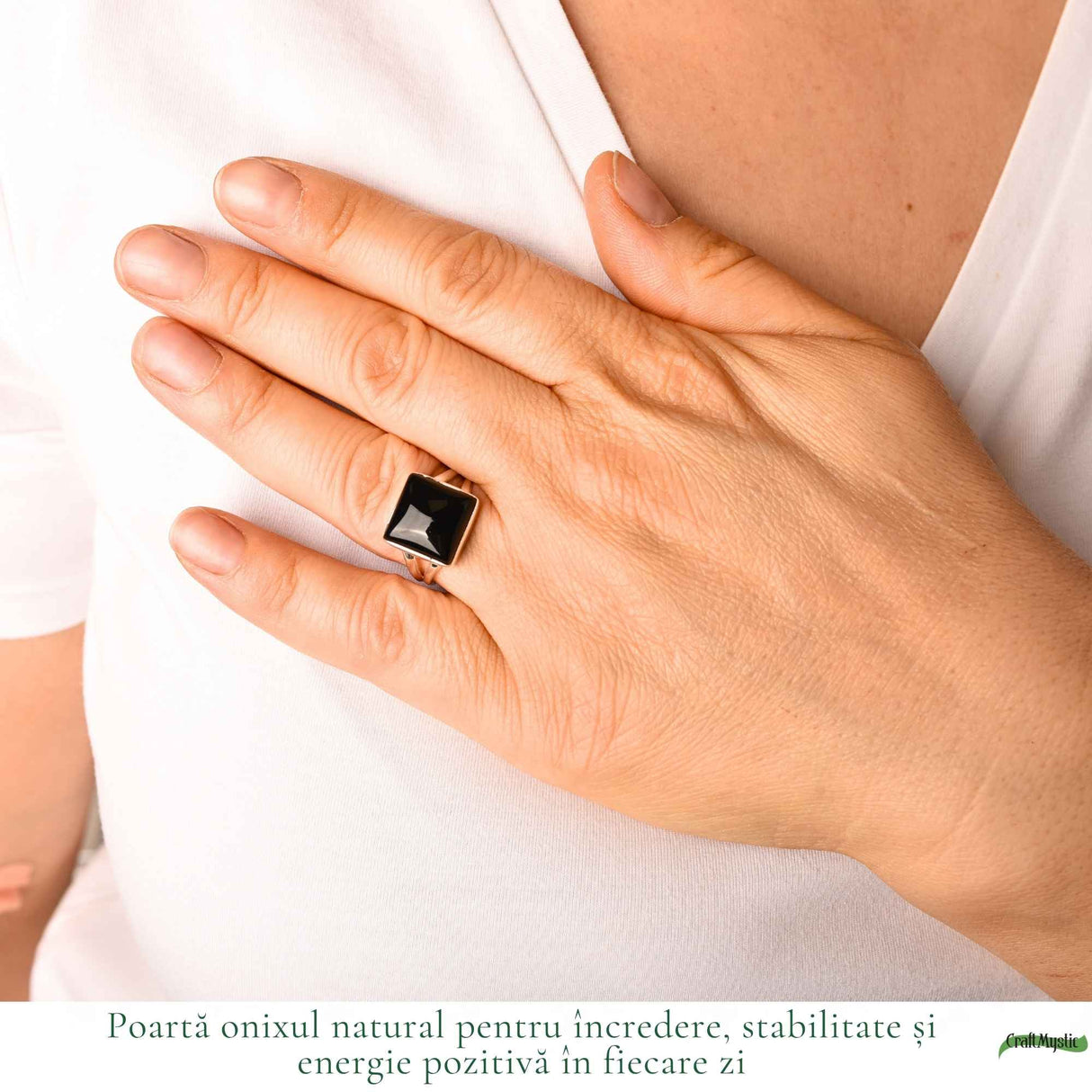 Men's 925 Sterling Silver Ring with Onyx – Protection and Masculine Elegance