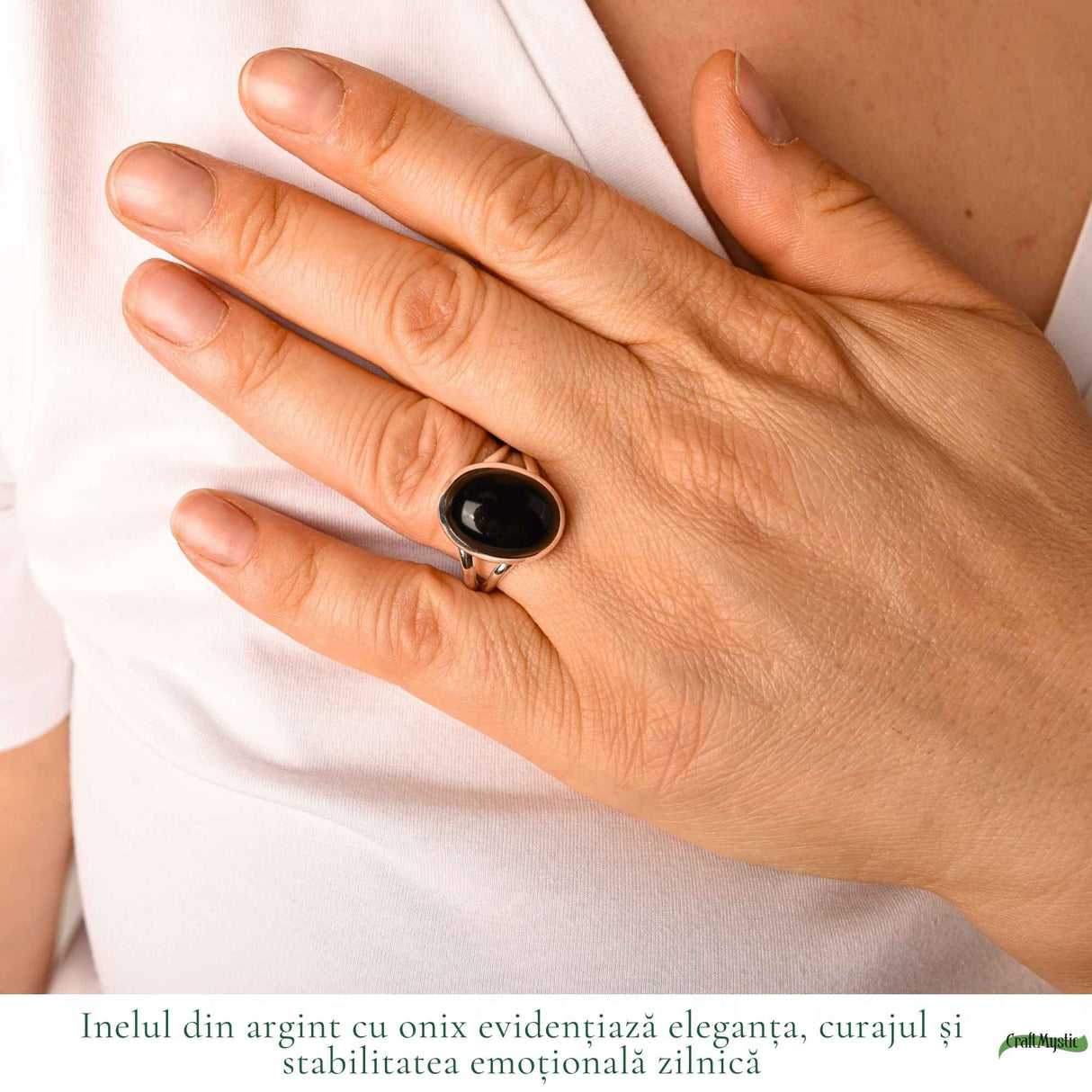 Men's 925 Sterling Silver Ring with Onyx – Protection and Masculine Elegance