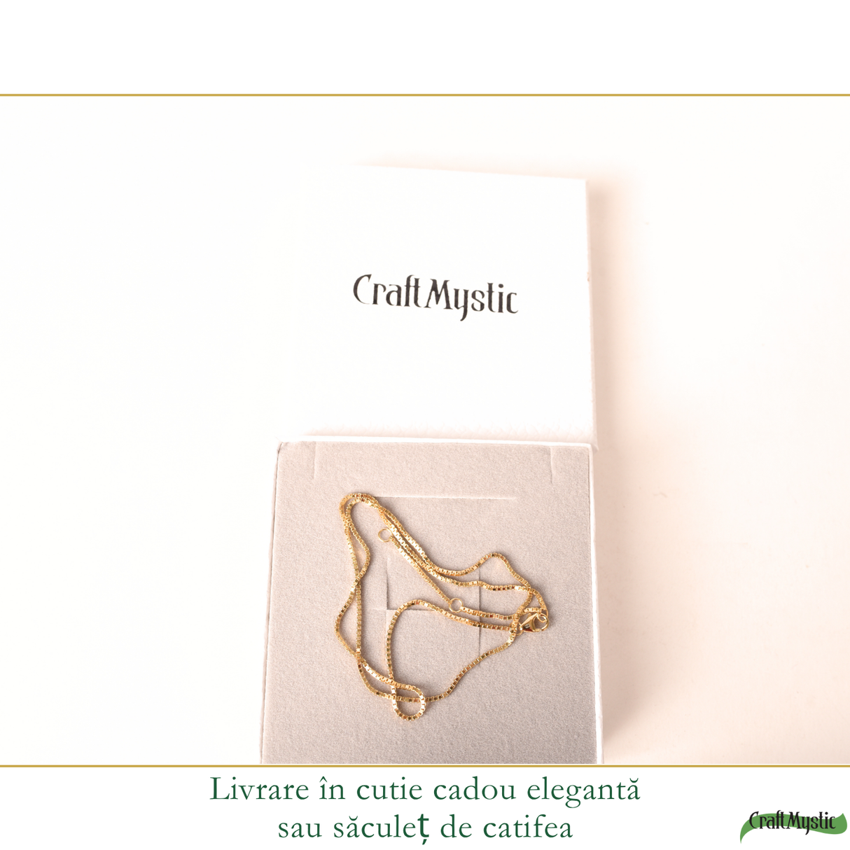 Lanț Argint 925 placat cu Aur 18K unisex model pătrat
