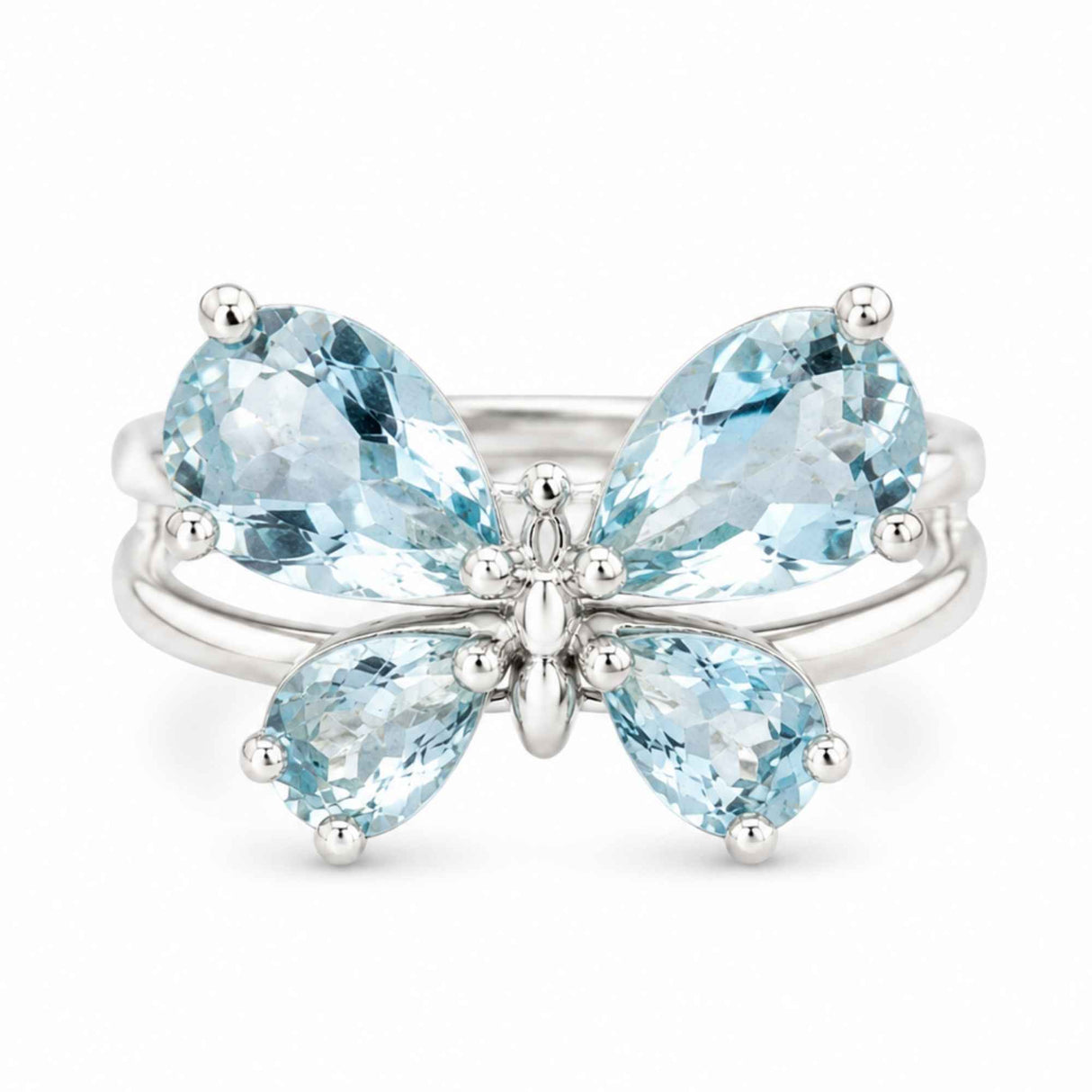 925 Sterling Silver Ring with Triple Blue Topaz – Daily Clarity and Balance