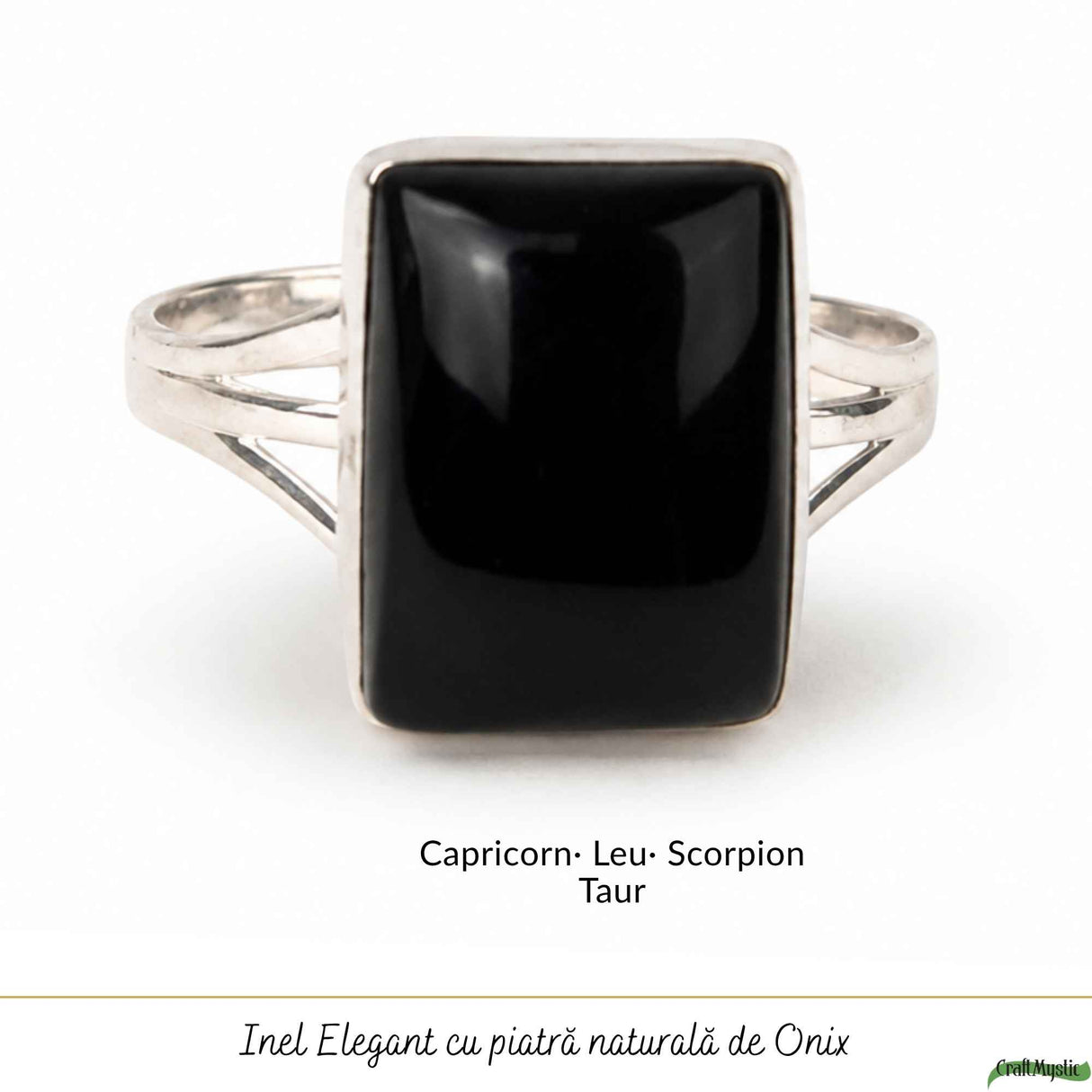 Men's 925 Sterling Silver Ring with Onyx – Protection and Masculine Elegance