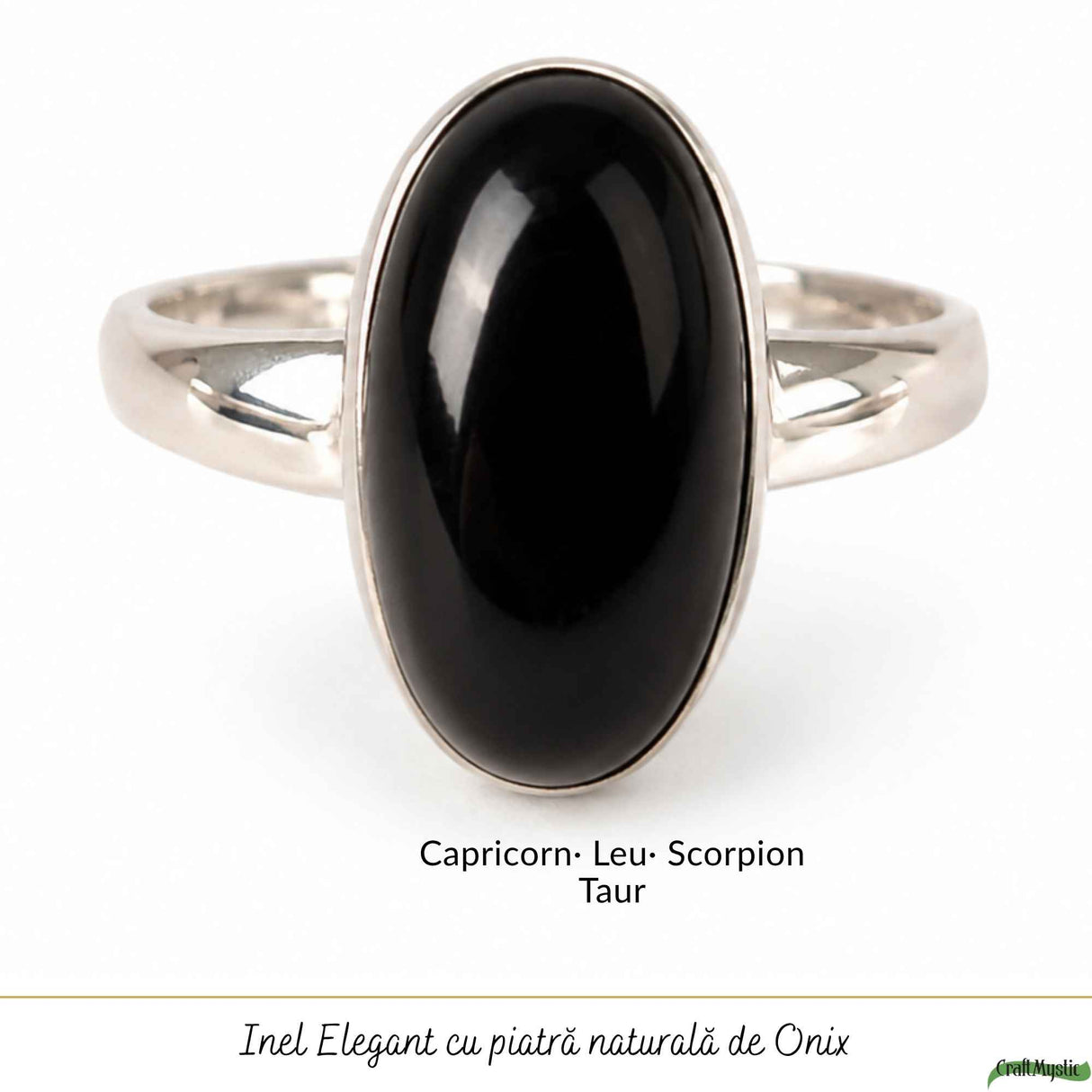 Men's 925 Sterling Silver Ring with Onyx – Protection and Masculine Elegance