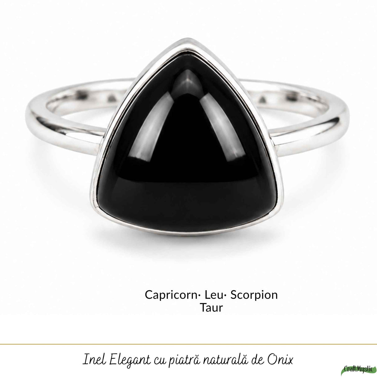 Men's 925 Sterling Silver Ring with Onyx – Protection and Masculine Elegance
