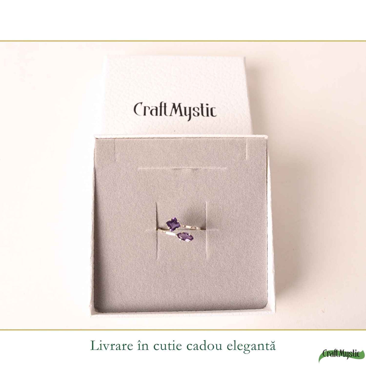 Inel Argint 925 cu Piatra Naturala de Ametist Fatetat – Claritate si Echilibru Interior