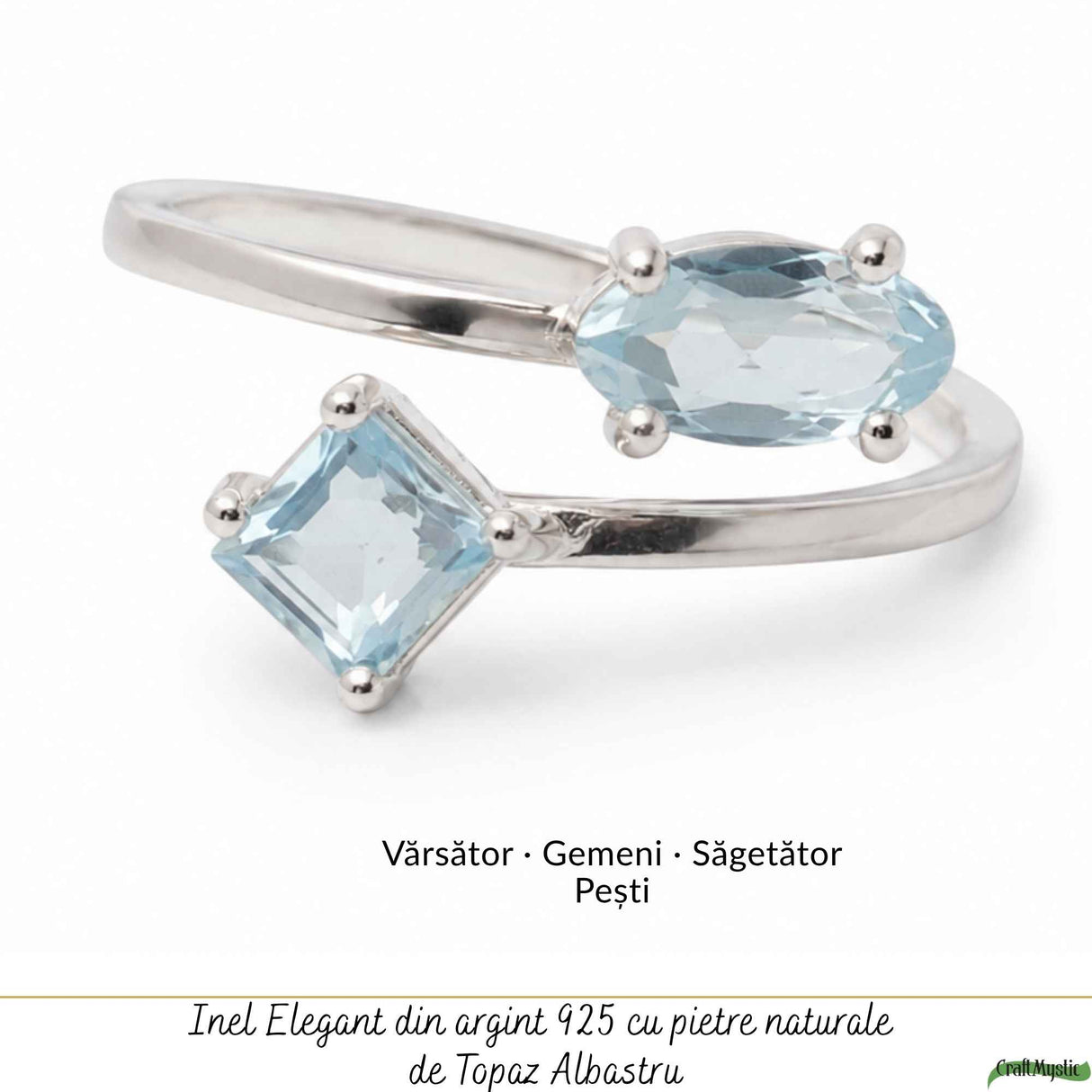 925 Sterling Silver Ring with Triple Blue Topaz – Daily Clarity and Balance