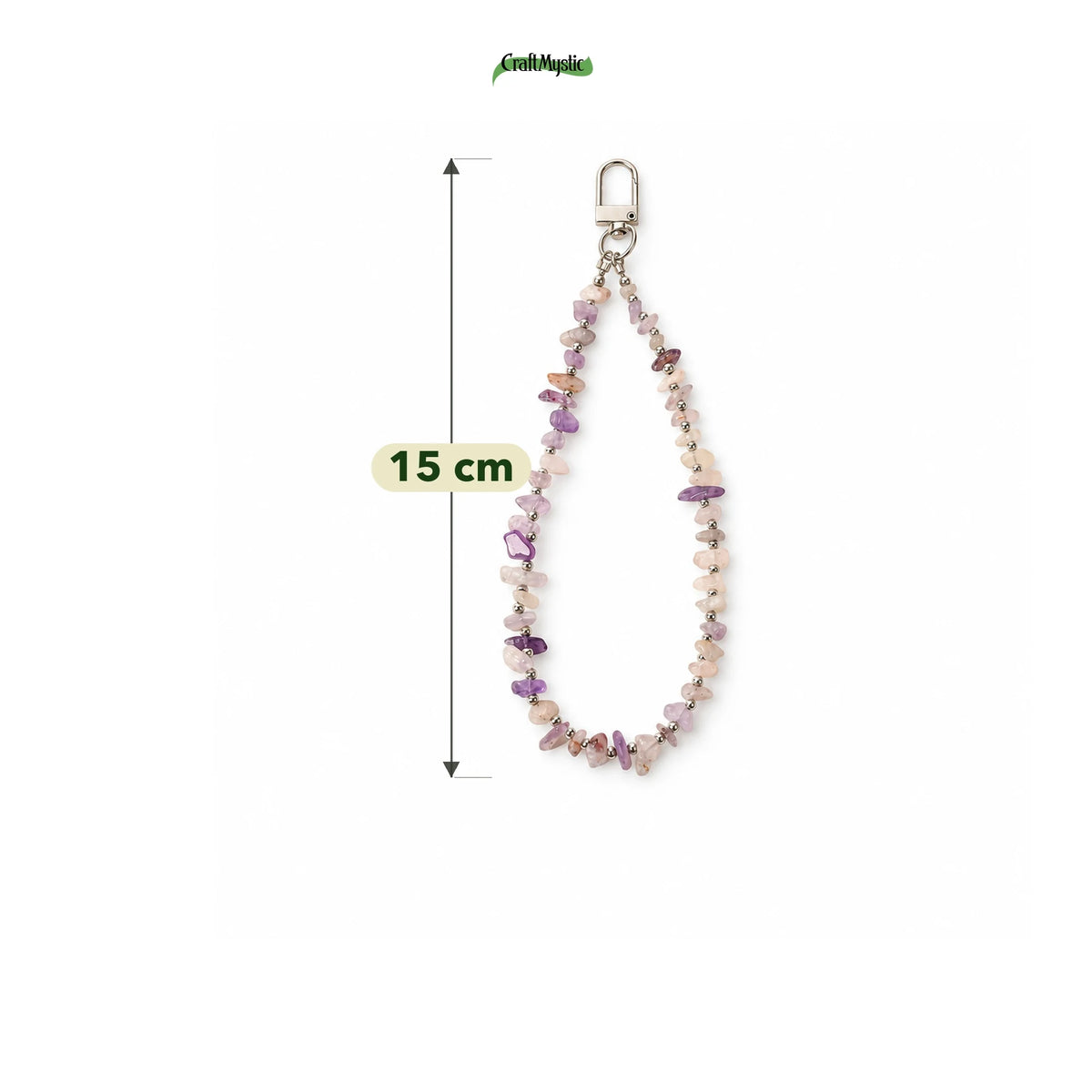 Charm cu Ametist și Cuarț de Stâncă — CraftMystic
