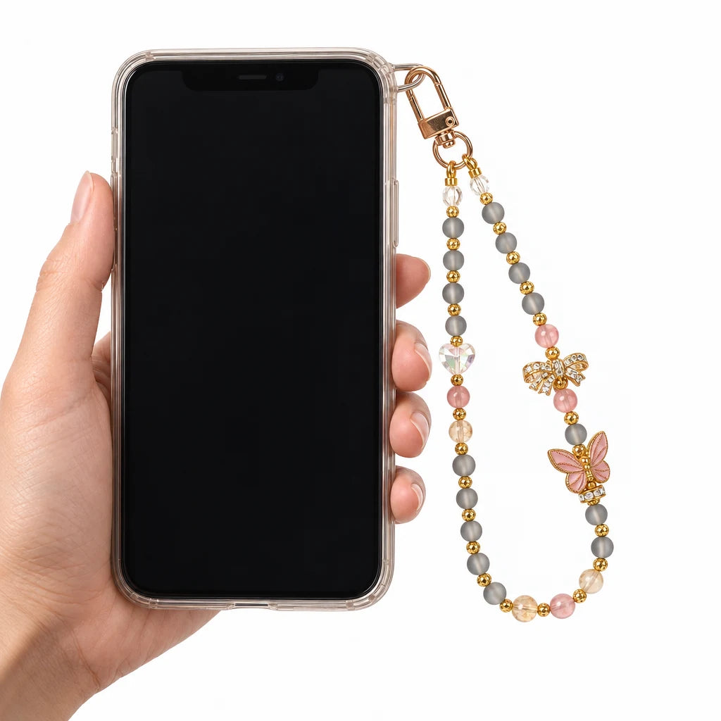 Charm cu Cuart Galben și Sticla — CraftMystic