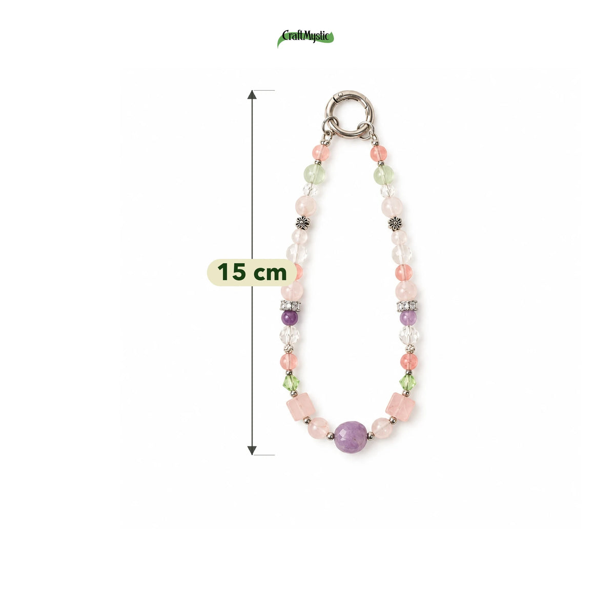 Charm cu Ametist și Sticla — CraftMystic