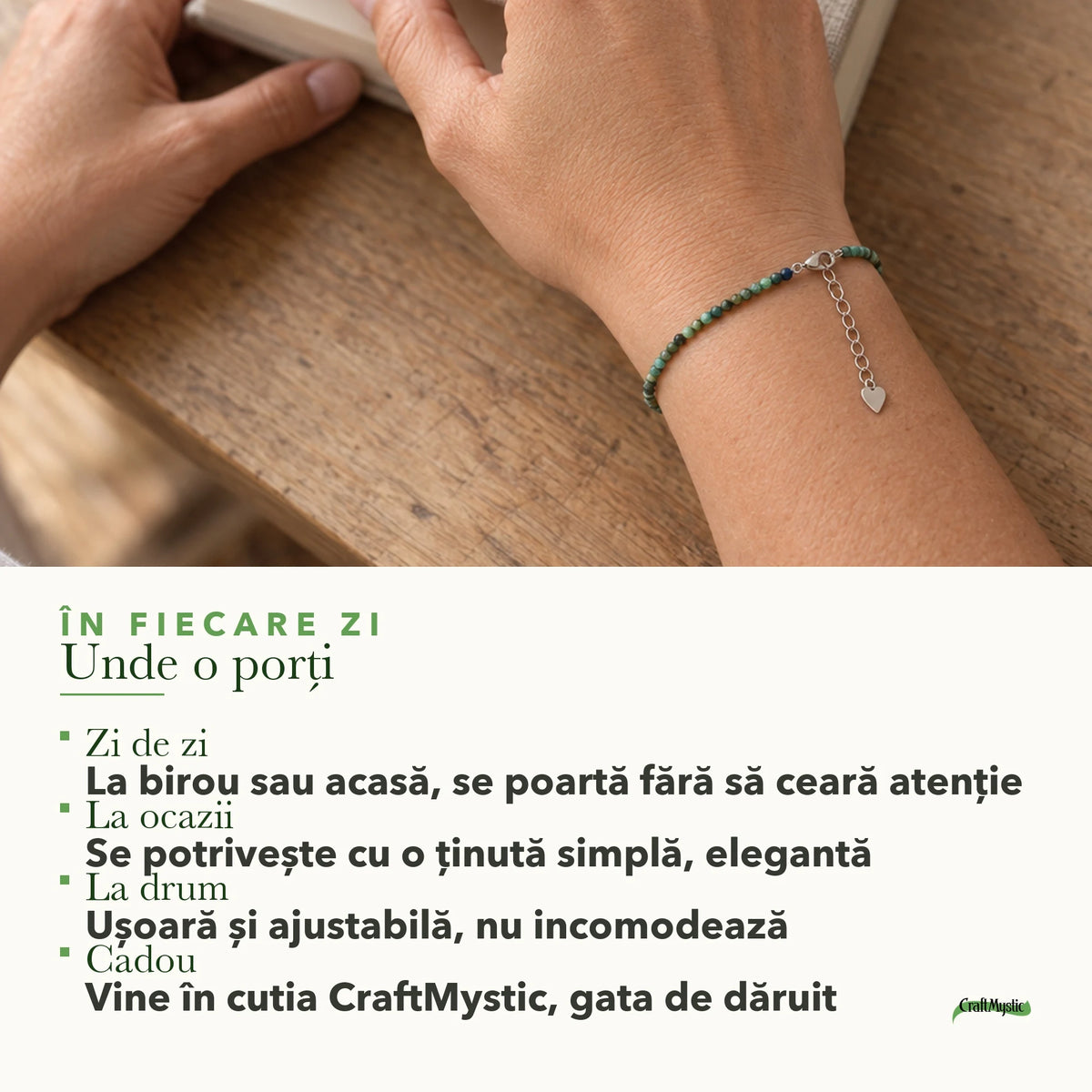 Unde se poartă Brățară cu Azurit