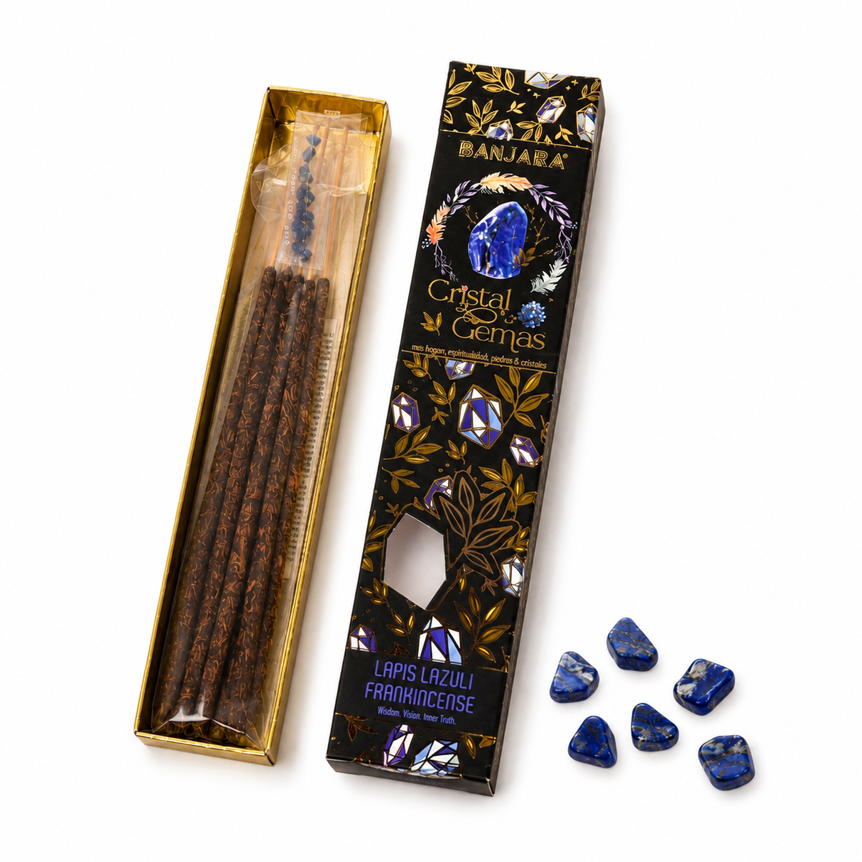 Bețișoare parfumate Banjara cu Lapis Lazuli și Tămâie