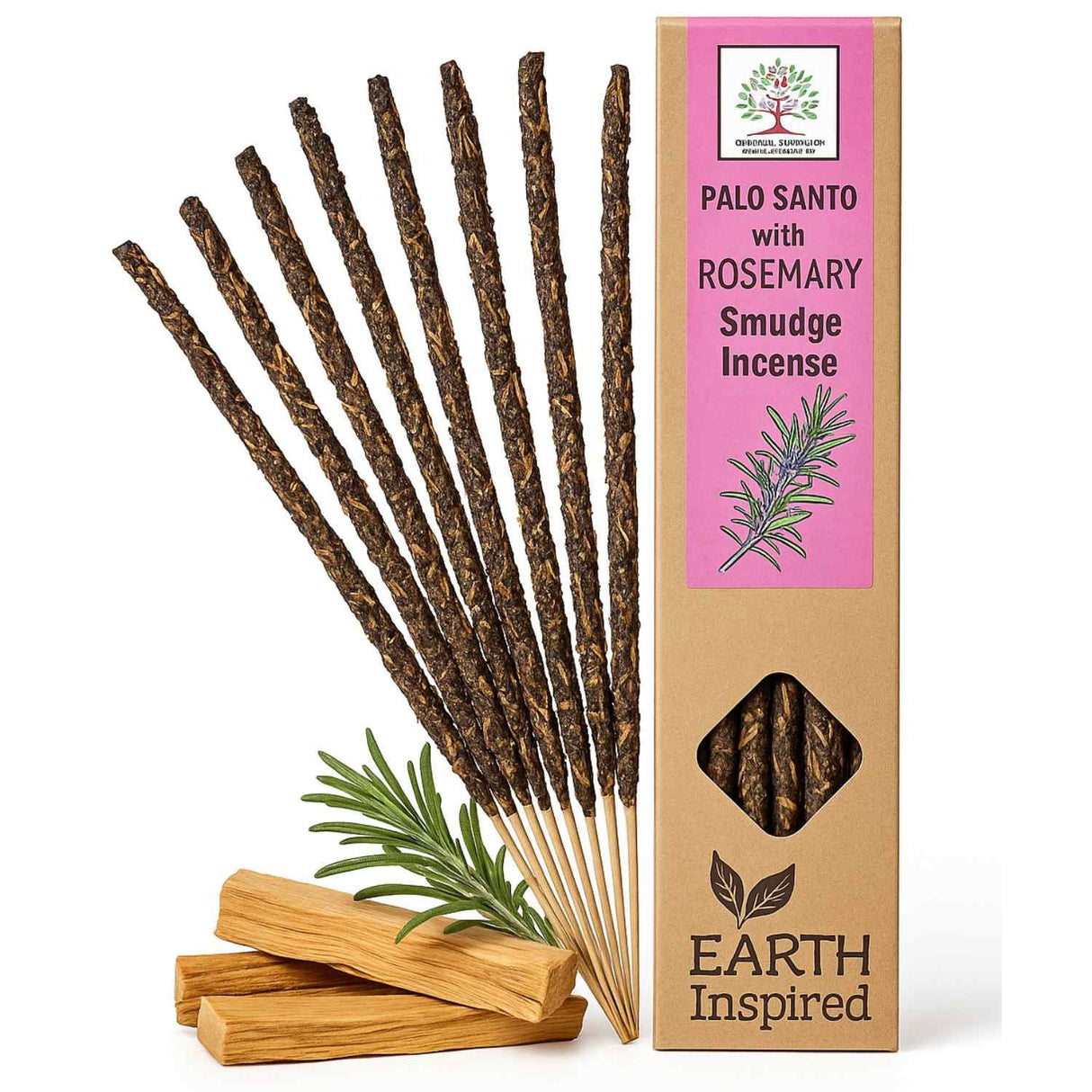 Betisoare parfumate Smudge Earth Inspired – Rozmarin si Palo Santo - Curatare energetica, aromaterapie