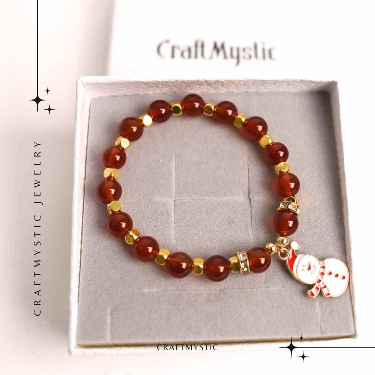 Bratara naturala Agat rosu 6mm cu accesoriu mixt - curaj si protectie