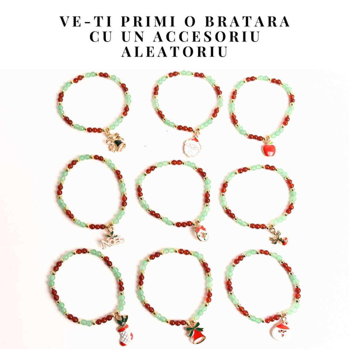 Bratara Agat Rosu si Aventurin Verde, Accesoriu Mixt - Echilibru si Noroc