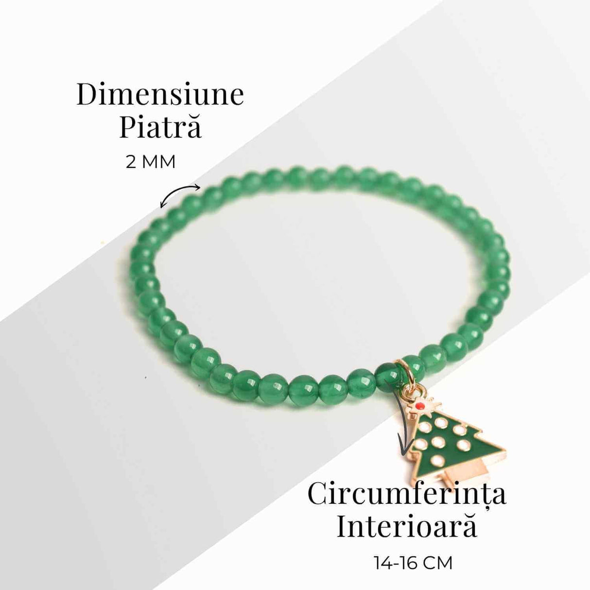 Bratara Agat Verde Pandantiv Bradut - Echilibru si Frumusete Naturala