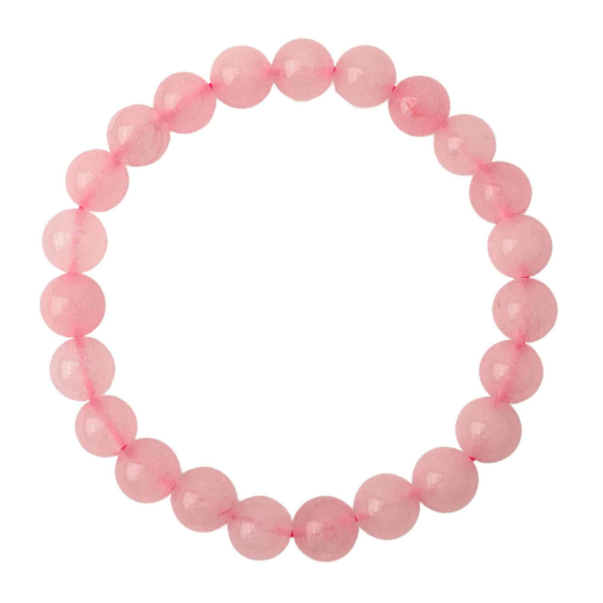 Bratara Elastica cu Margele de 8mm din Cuart Roz, Circumferinta 17 cm - Bijuterie Terapeutica si Cadou Elegant"