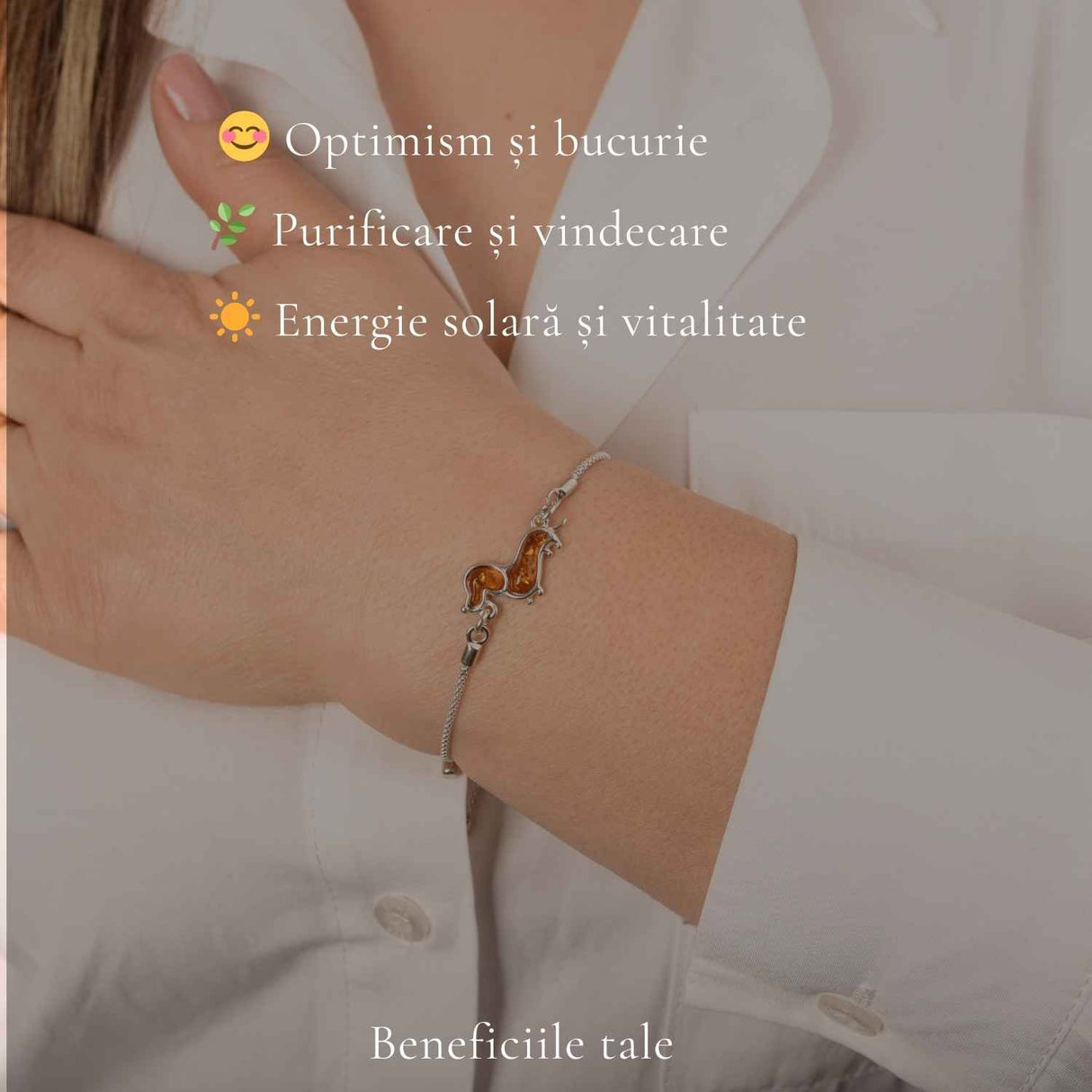 Bratara Argint 925 Catel Teckel cu Chihlimbar Natural - Bucurie si Loialitate