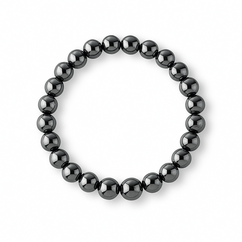 Bratara cu Hematit 8 mm Impamantare si Focus - Unisex, minimalista, puternica