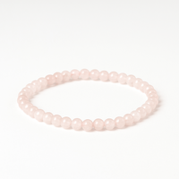 Bratara Elastica cu Margele de Cuart Roz 5mm - Iubire si Vindecare Emotionala