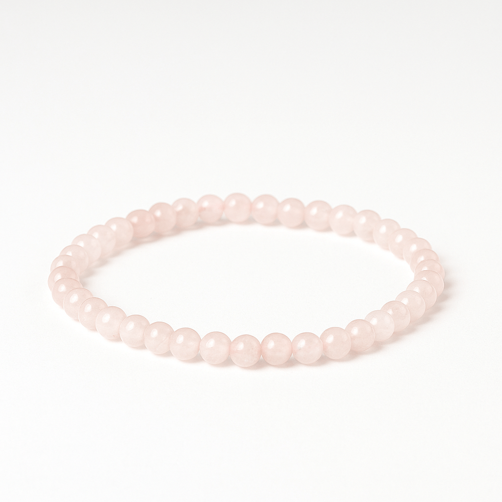 Bratara Elastica cu Margele de Cuart Roz 5mm - Iubire si Vindecare Emotionala