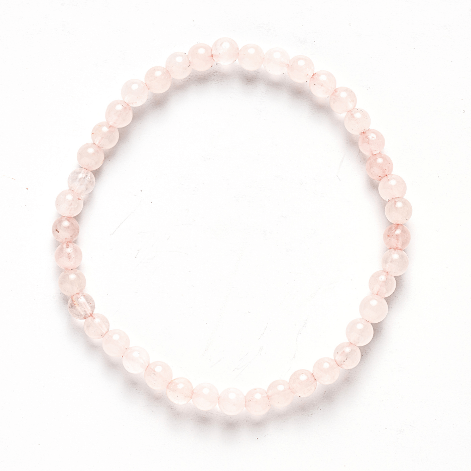 Bratara Elastica cu Margele de Cuart Roz 5mm - Iubire si Vindecare Emotionala