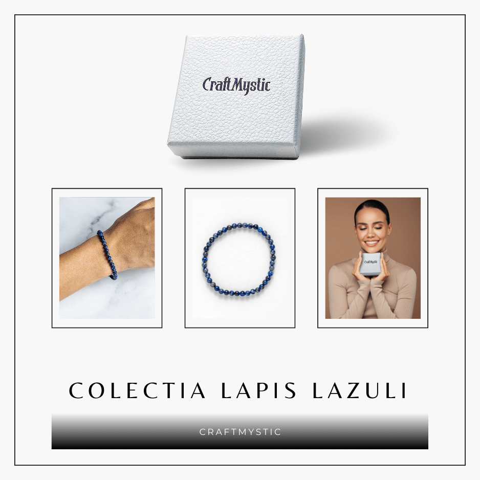 Bratara Elastica Lapis Lazuli 5 mm - Claritate si Creativitate