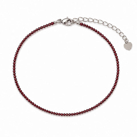 Bratara eleganta cu Granat Natural Fatetat 2 mm – Pasiune si Eleganta Delicata
