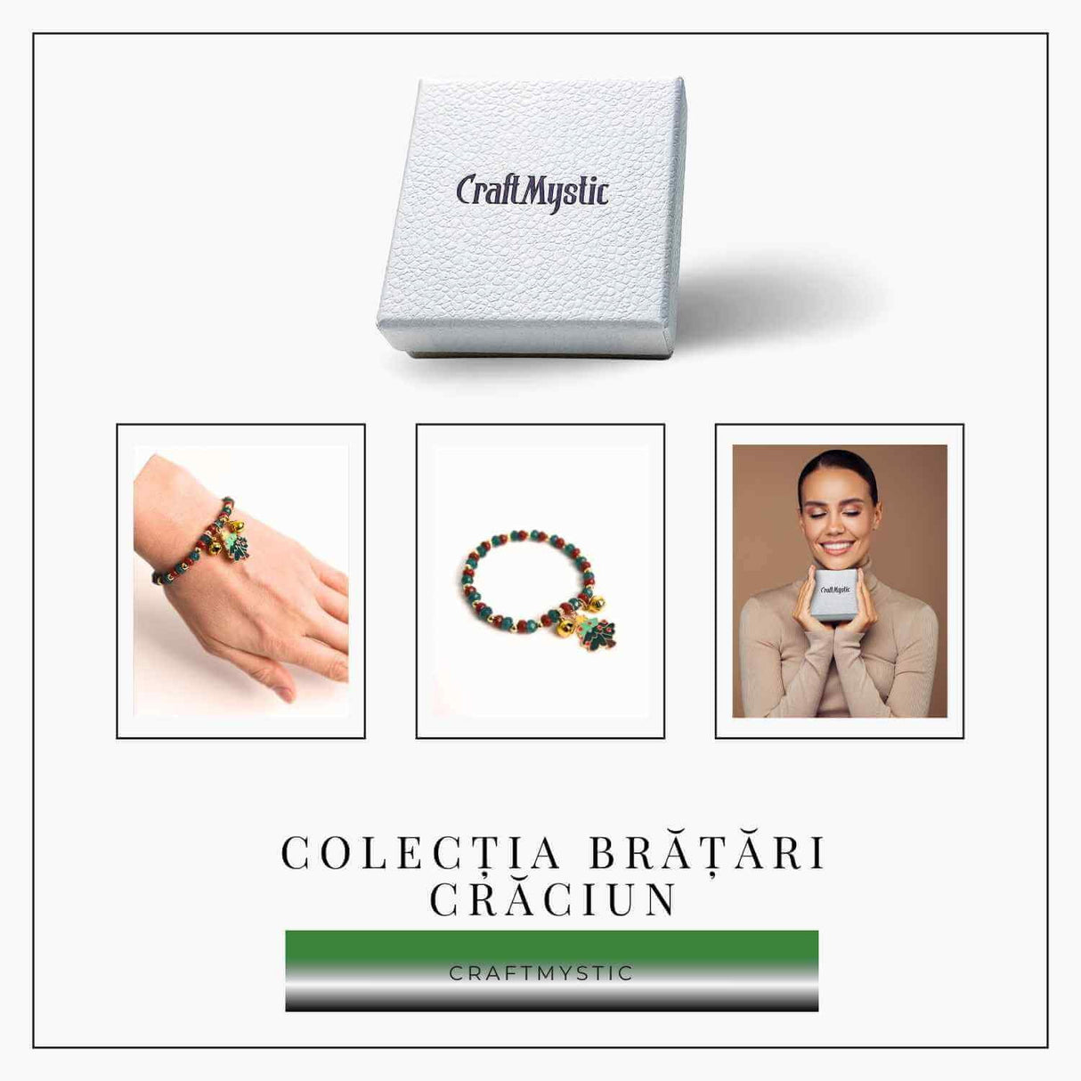 Bratara Jasp Rosu, Verde cu Bradut si Clopotei - Protectie si Echilibru