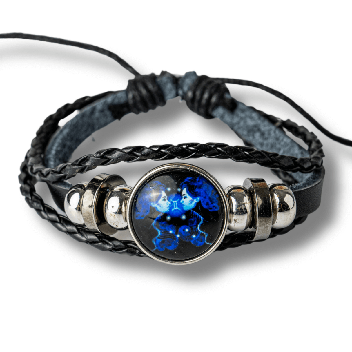 Bratara Zodia Berbec ajustabila din Piele Sintetica cu Cabochon Rotund - Simbol Astrologic Personalizat pentru Energie si Identitate Astrala