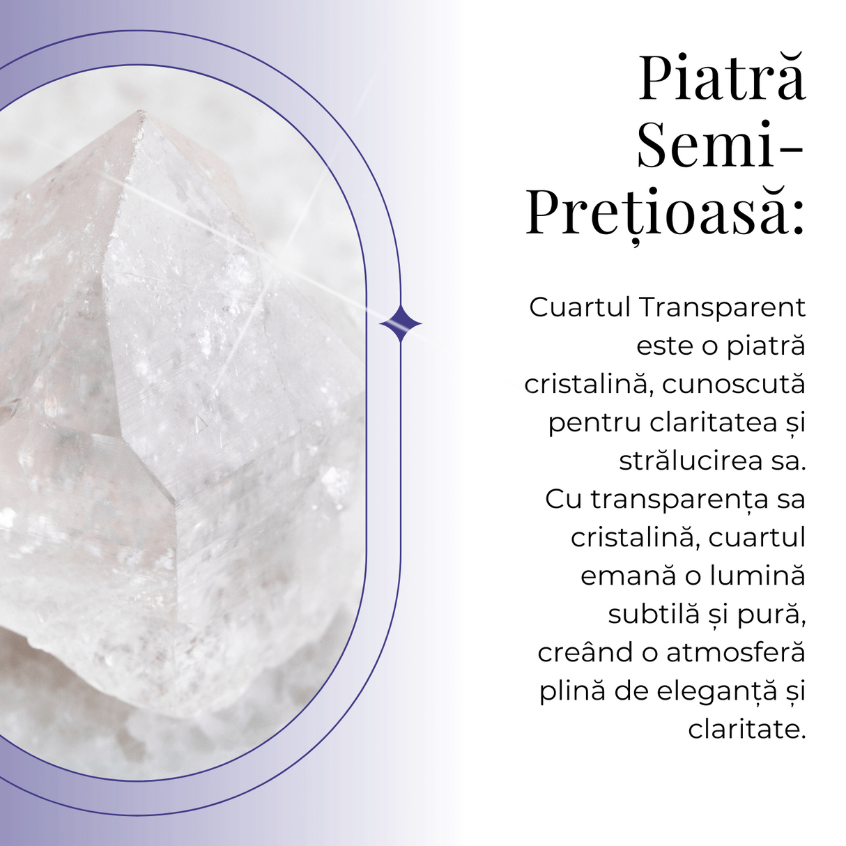 Breloc cu piatra semipretioase de Cuart transparent in forma neregulata 3cm