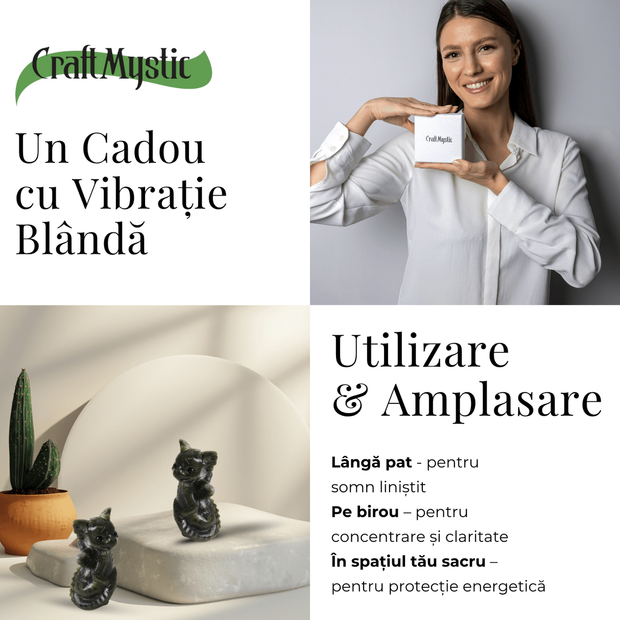 Gardianul bland al norocului – Dragon din Jad de Sud pentru Abundenta si Echilibru 7.5 cm inaltime