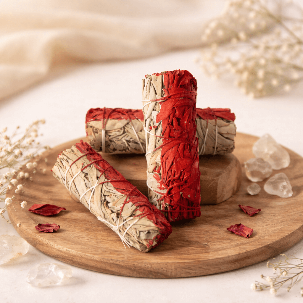 Salvie Alba cu Sangele Dragonului - Buchet Ritualic pentru Purificare si Protectie