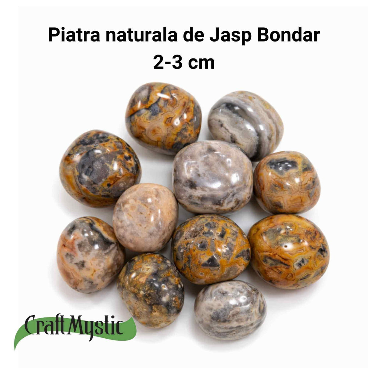 Piatra rulata din jasp bondar - energie calda pentru stabilitate si curaj interior