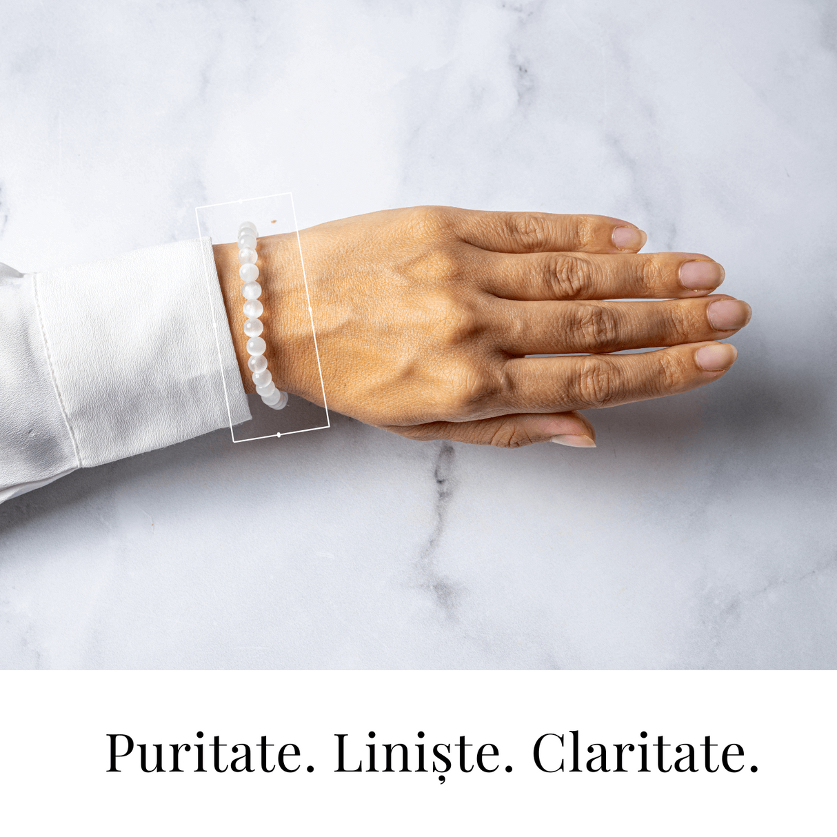Purificare si Liniste - Bratara din Selenit Natural 6mm