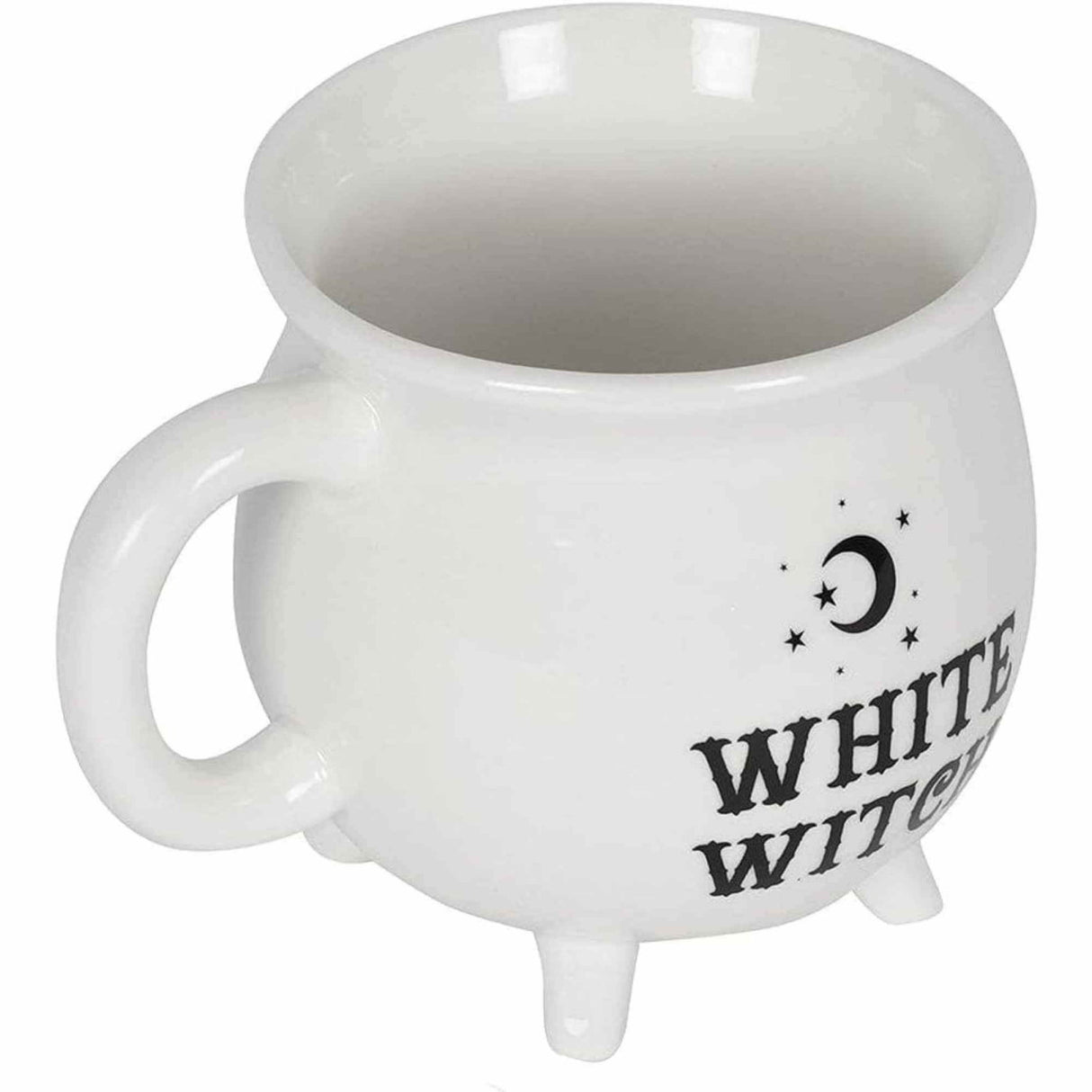 Cana Alba "White witch" in Forma de Ceaun Magic - Inscrisa cu "Vrajitoarea Alba" - Cadoul Perfect pentru Iubitorii de Magie