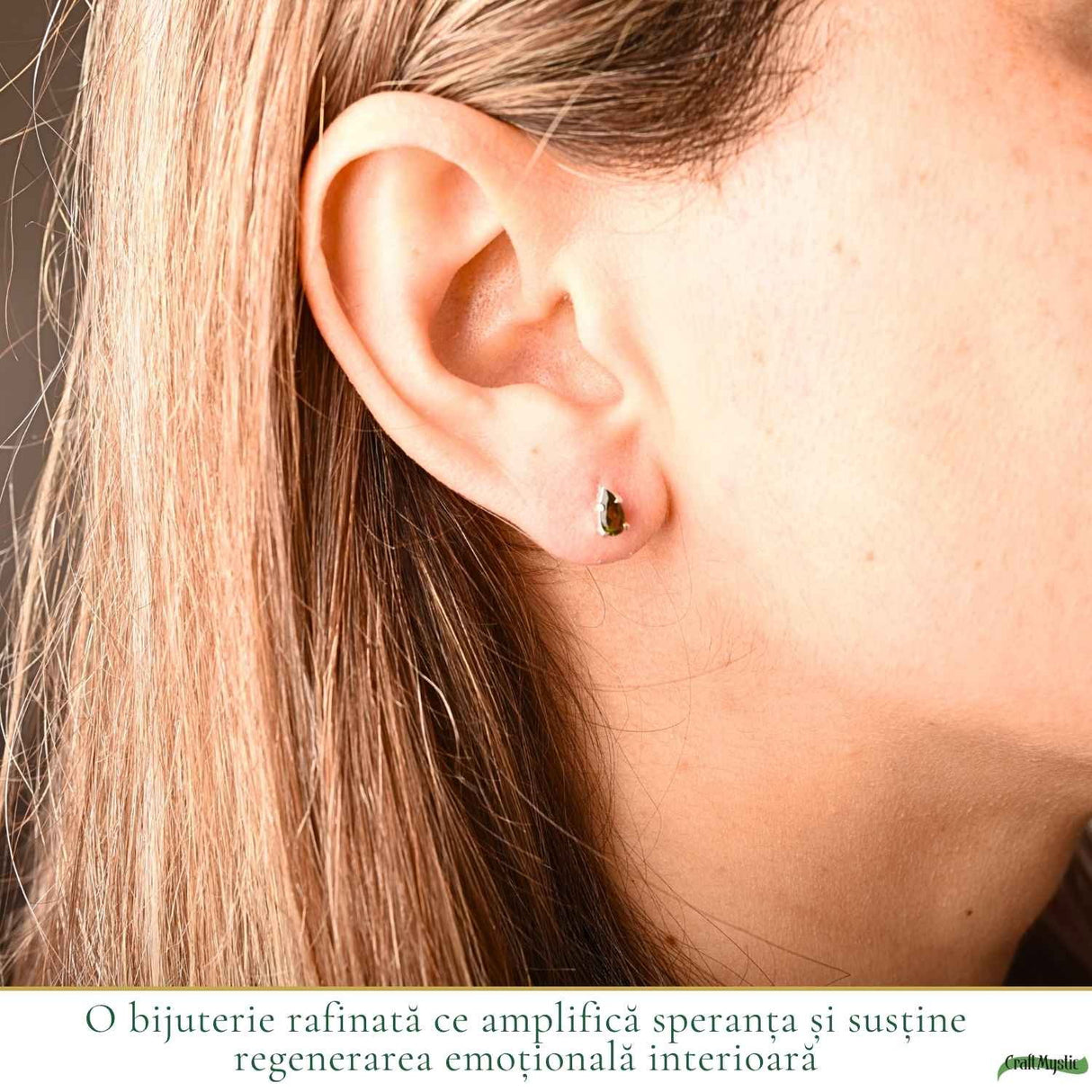Cercei Argint 925 cu Turmalina Verde Lacrima – Prosperitate si Echilibru Interior