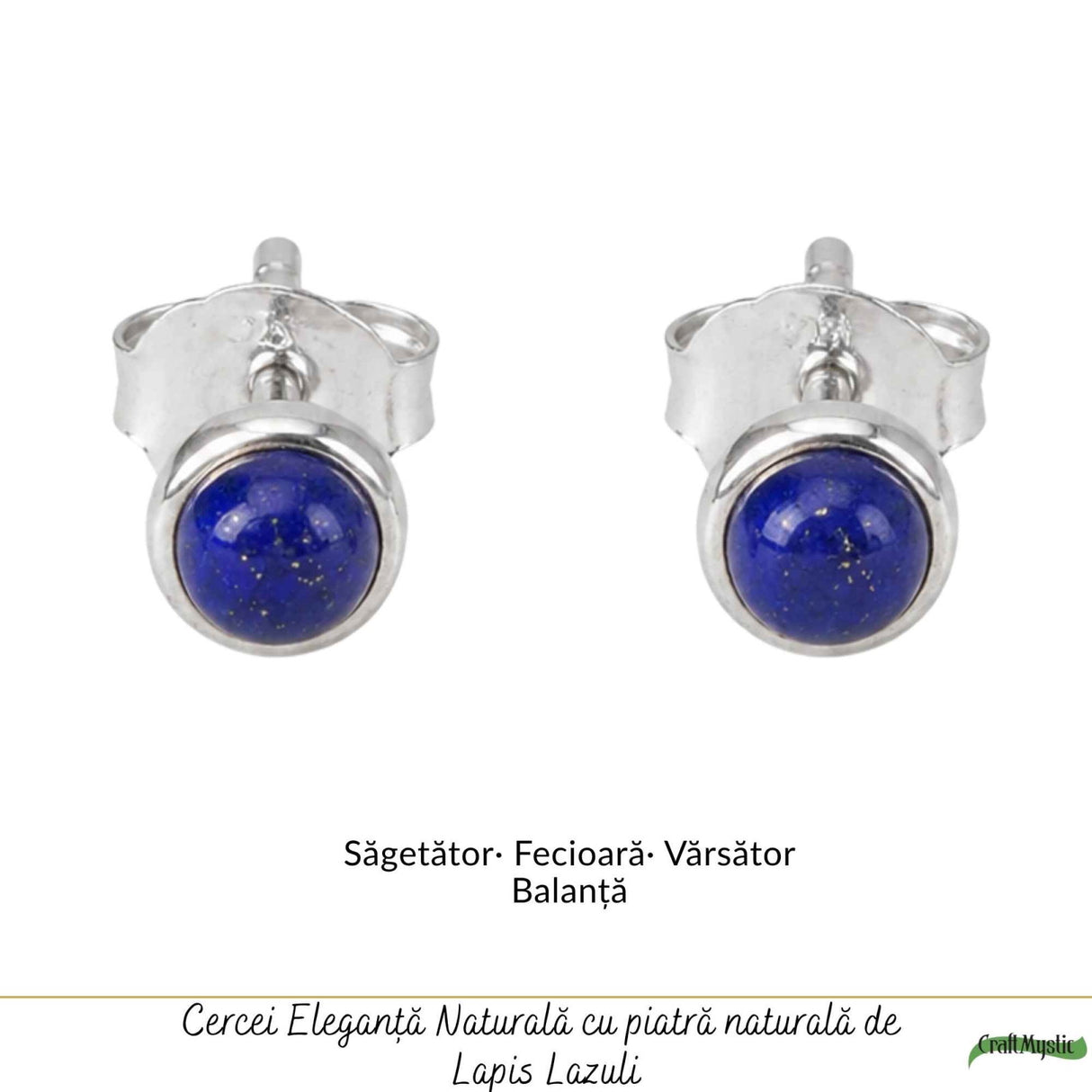 Cercei argint 925 rotunzi cu Lapis Lazuli – claritate si exprimare autentica