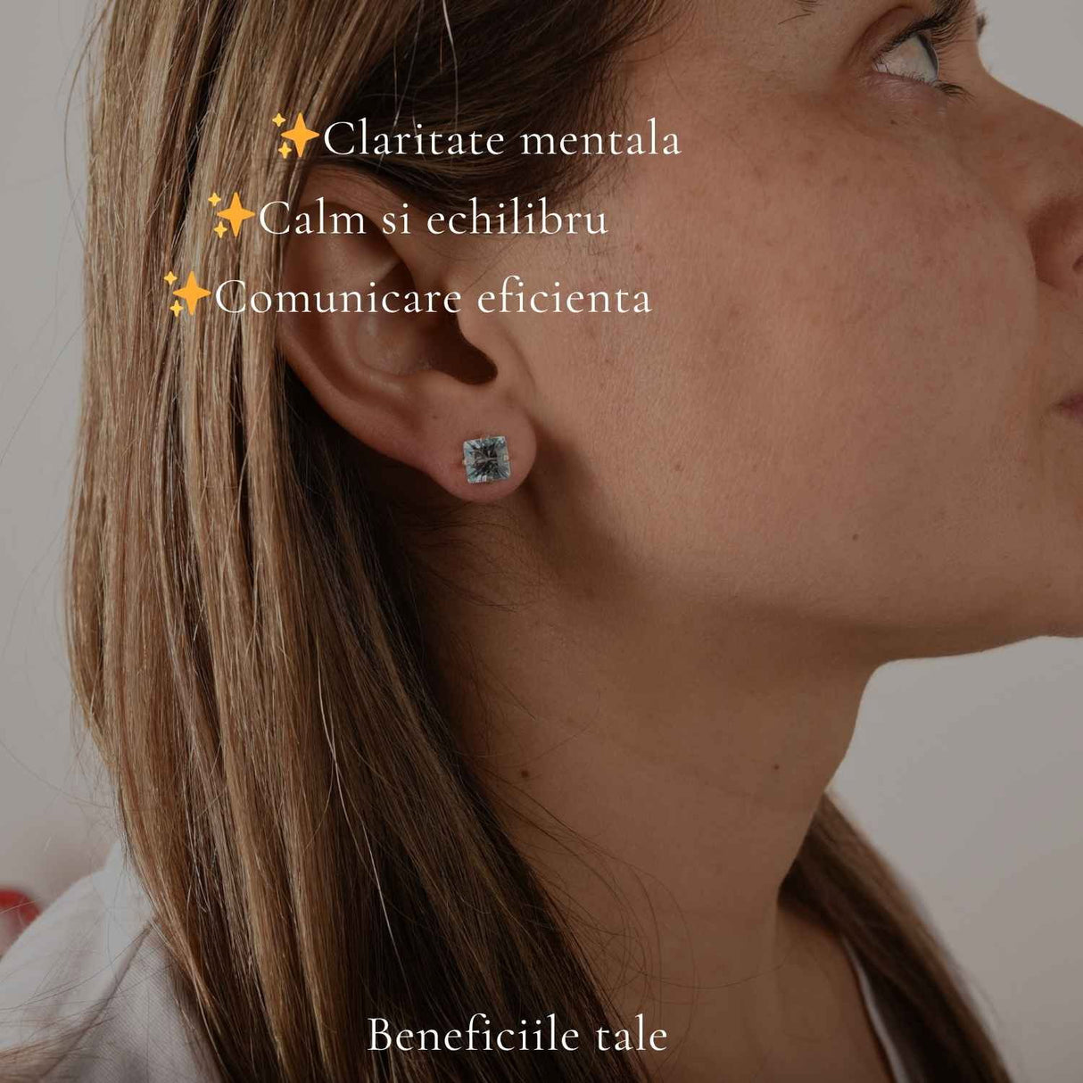 Cercei argint 925 patrati cu topaz albastru – calm si claritate zilnica