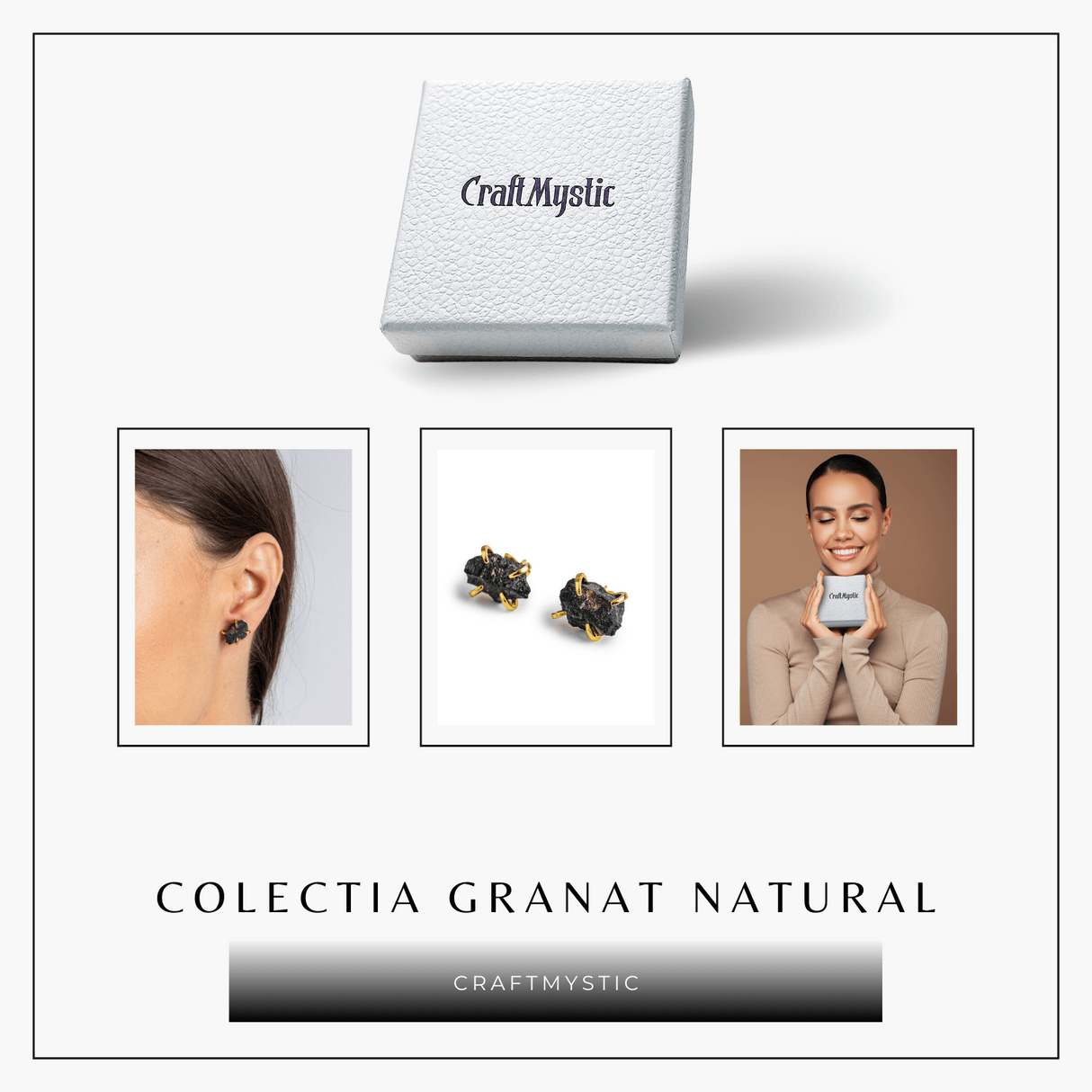 Cercei pentru Incredere si Pasiune - Cristal Granat Natural