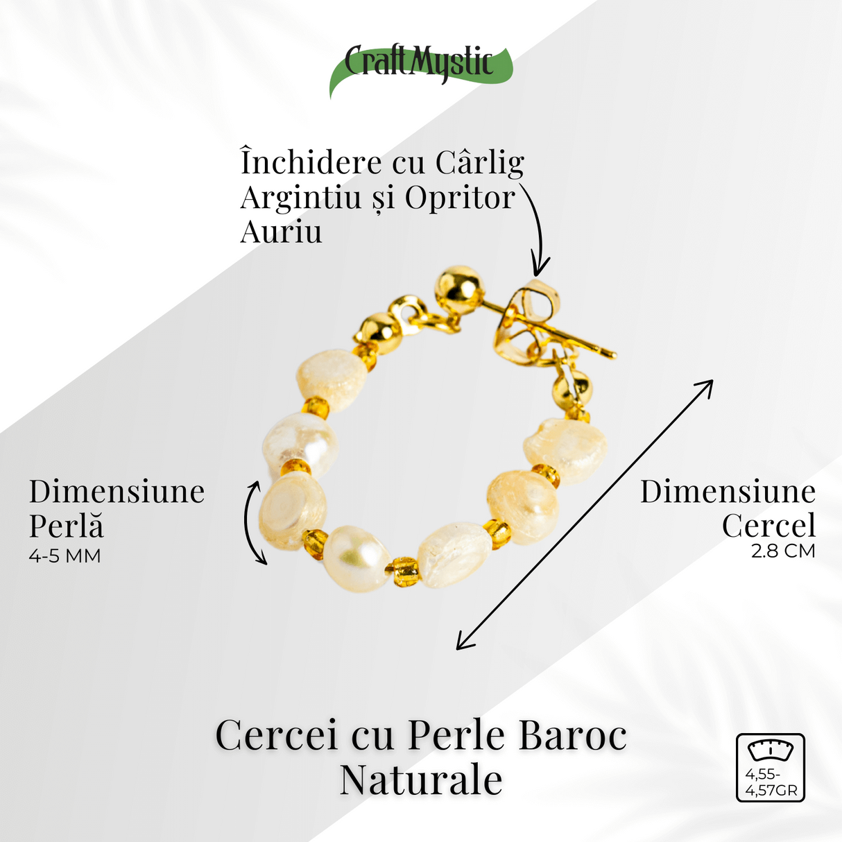 Imperfectiunea care fascineaza - Cercei cu perle baroc naturale