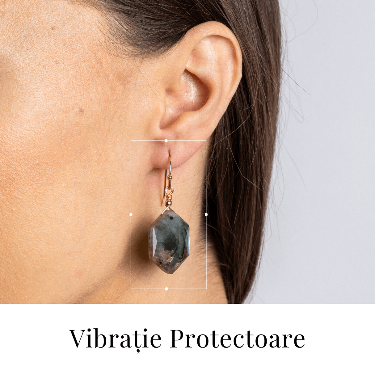 Vibratie Protectoare - Cercei cu Labradorit si Reflexii Albastre