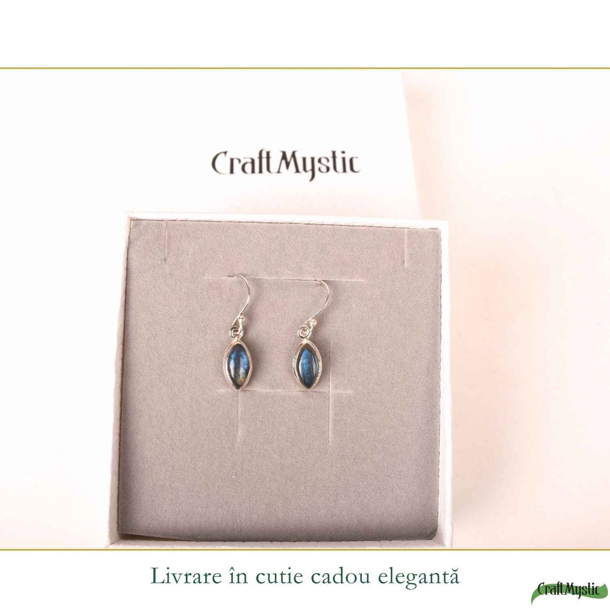 Cercei Labradorit forma Delica Argint 925 – Protectie si Intuitie