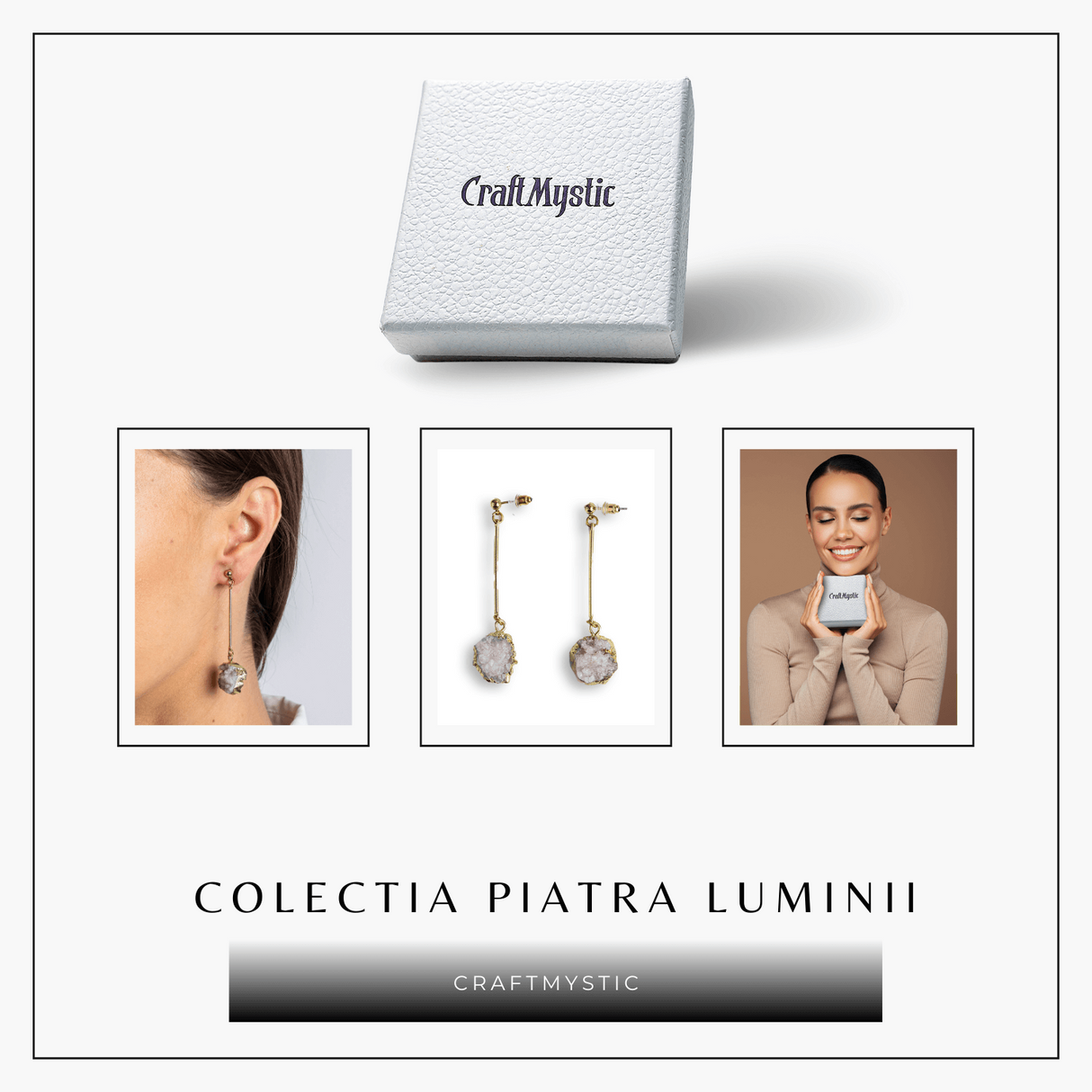 Piatra Luminii - Cercei cu Druzy pentru echilibru si frumusete