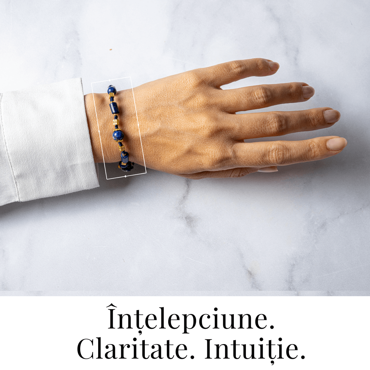 Protectie si Claritate - Bratara Impletita din Lapis Lazuli Natural, Lucrata Manual