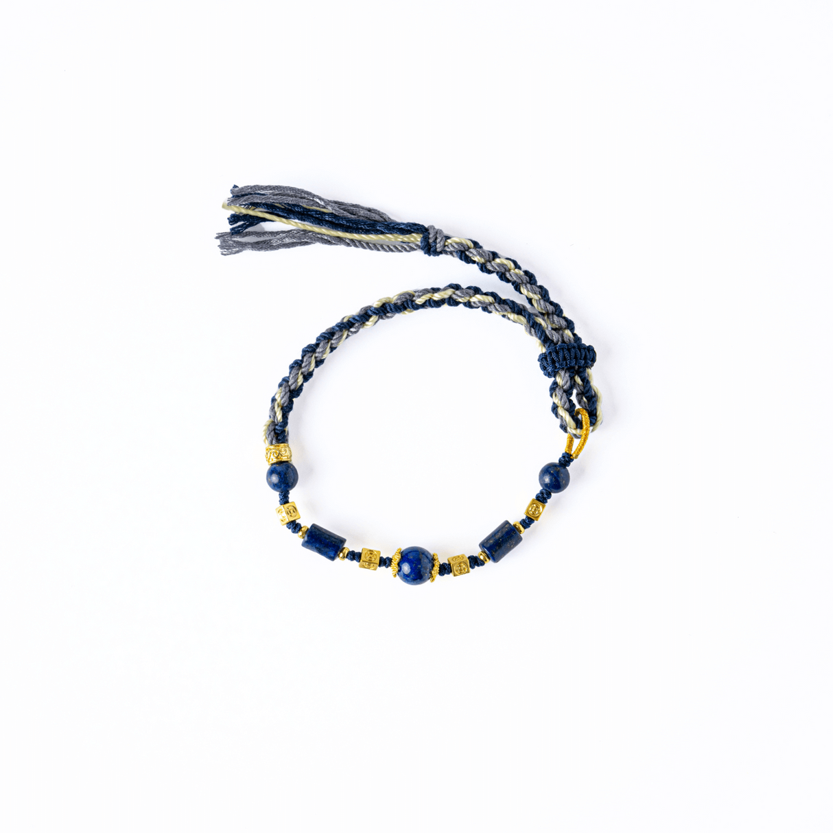 Protectie si Claritate - Bratara Impletita din Lapis Lazuli Natural, Lucrata Manual