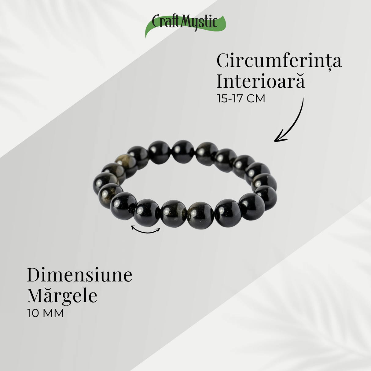 Energie si Protectie - Bratara din Obsidian Auriu Natural 10mm